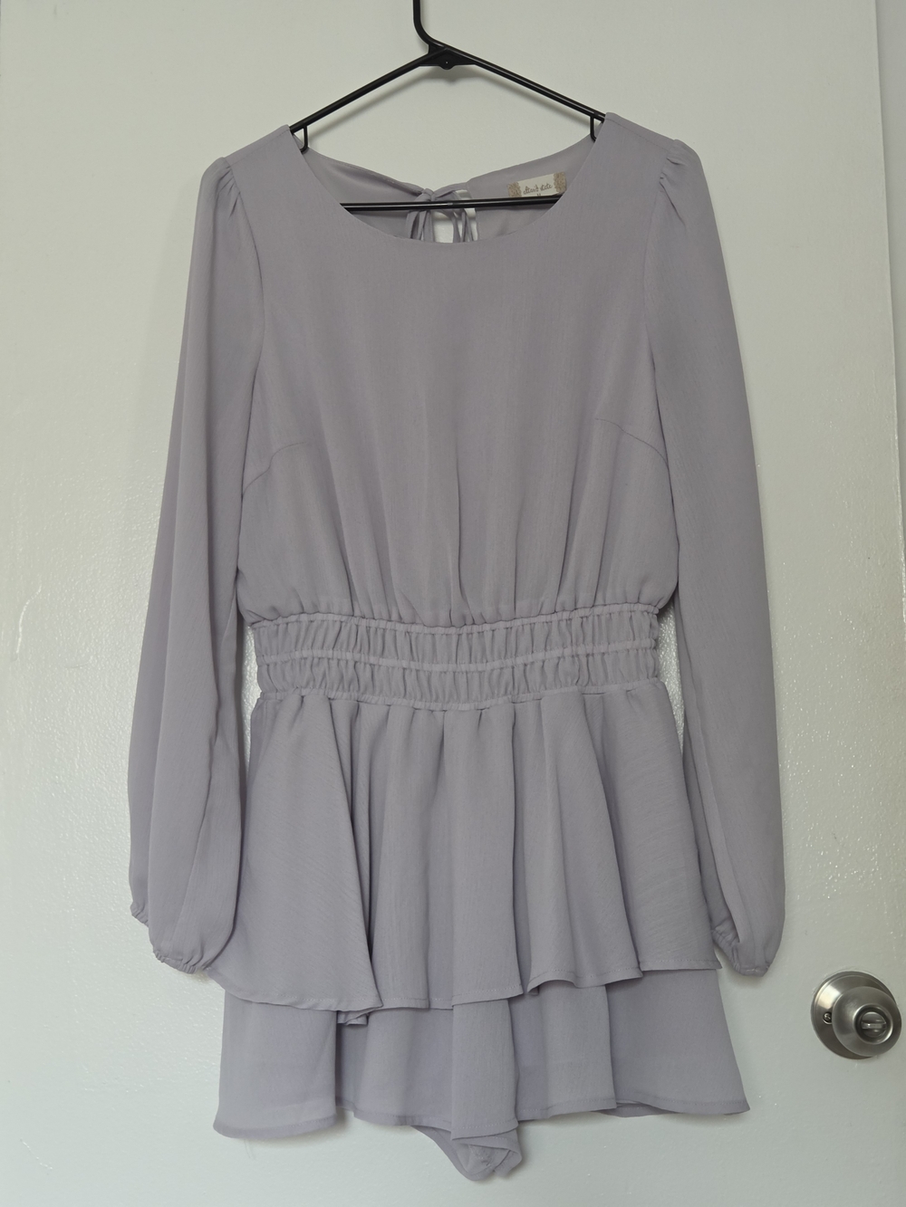 Altar'd State Lavender Long-Sleeve Romper